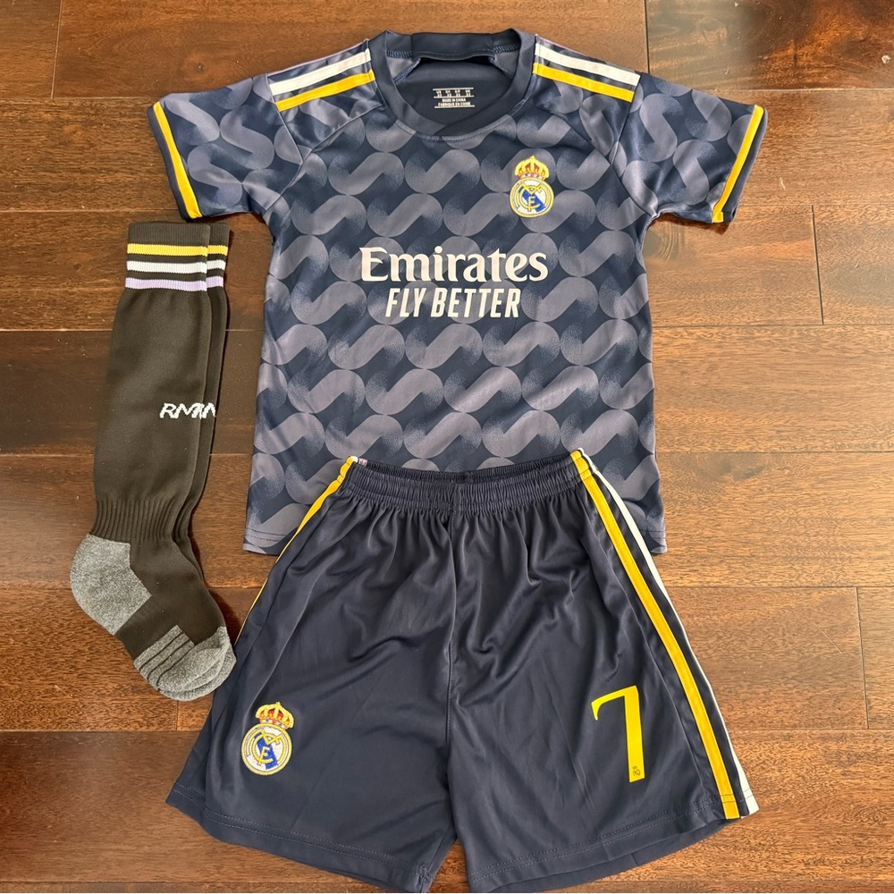 Vini Jr. Real Madrid Kids Soccer Jersey Set
